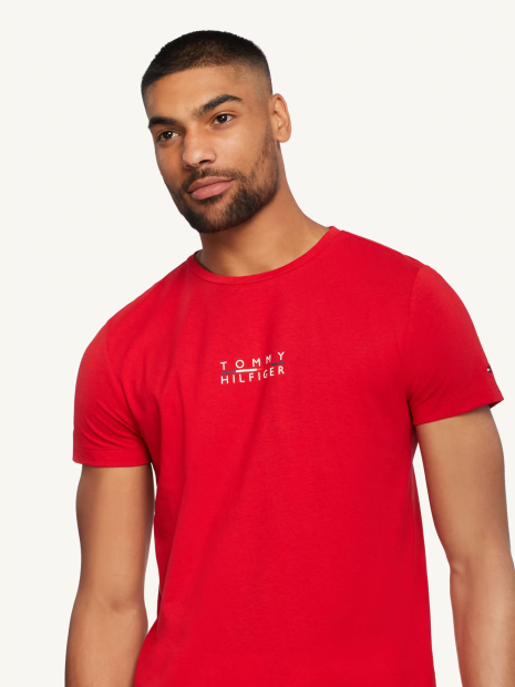 Мужская футболка Tommy Hilfiger с логотипом 1159788666 (Красный, 3XL)