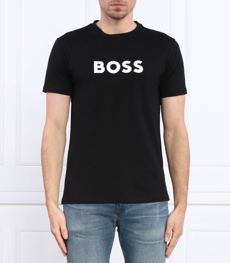 Футболка мужская BOSS by Hugo Boss с логотипом 1159790744 (Черный, S)