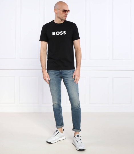 Футболка мужская BOSS by Hugo Boss с логотипом 1159790744 (Черный, S)