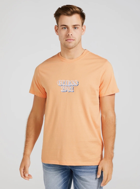 Мужская футболка Guess с логотипом 1159793041 (Оранжевый, L)