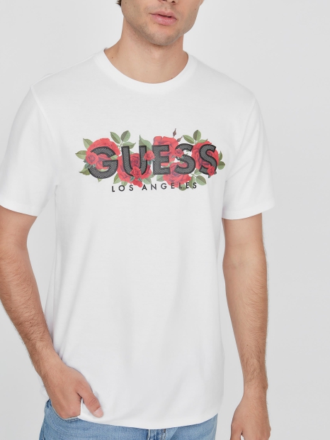 Мужская футболка Guess с логотипом 1159791962 (Белый, L)