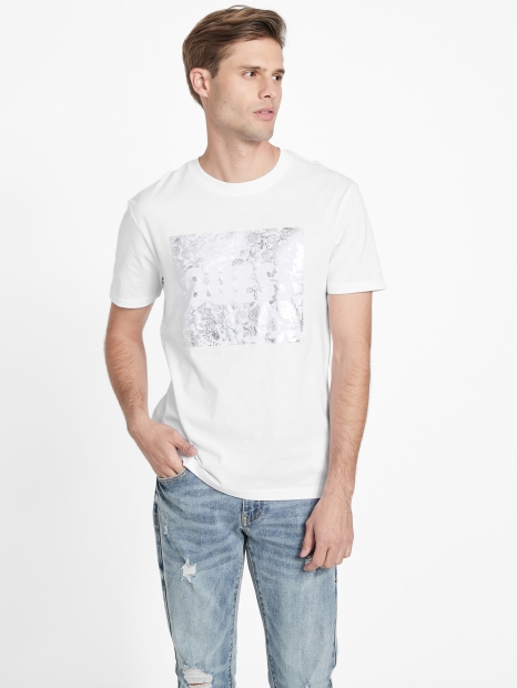 Мужская футболка Guess с логотипом 1159792484 (Белый, XXL)