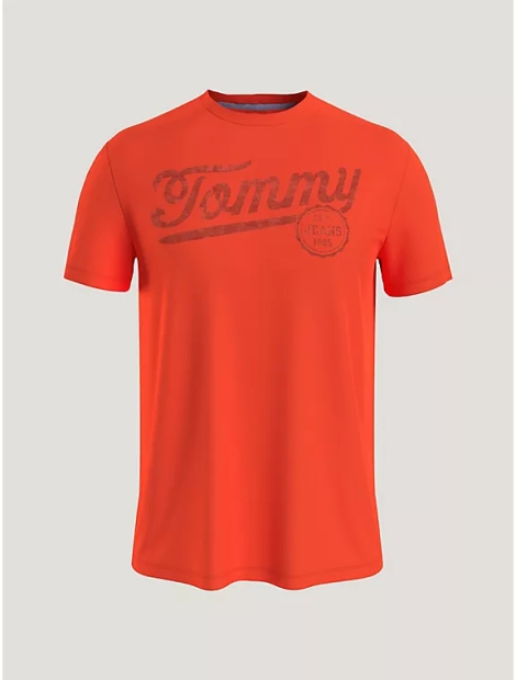 Футболка мужская Tommy Hilfiger с логотипом 1159793492 (Оранжевый, L)