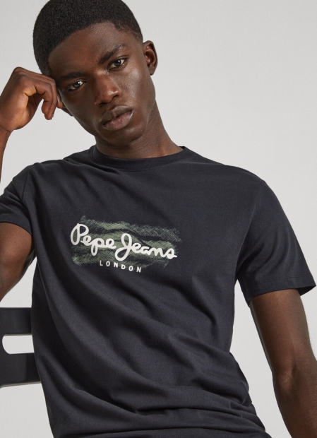 Мужская футболка Pepe Jeans London с логотипом 1159793779 (Черный, XL)