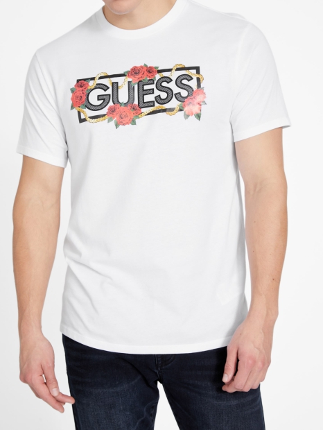 Мужская футболка Guess с логотипом 1159794132 (Белый, L)