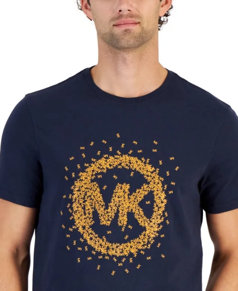 Мужская футболка Michael Kors с логотипом 1159795130 (Синий, S)