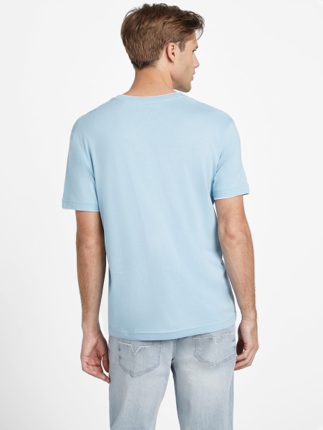 Мужская футболка Guess с логотипом 1159795215 (Голубой, XXL)