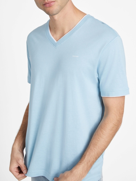 Чоловічі футболки з логотипом 1159795215 (Блакитний, XXL)
