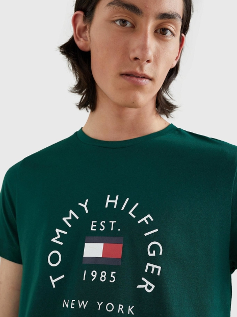 Чоловічі футболки з логотипом Tommy Hilfiger 1159796190 (Зелений, XXXL)