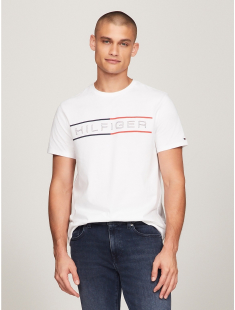 Чоловіча футболка з логотипом Tommy Hilfiger 1159796192 (Білий, XXL)