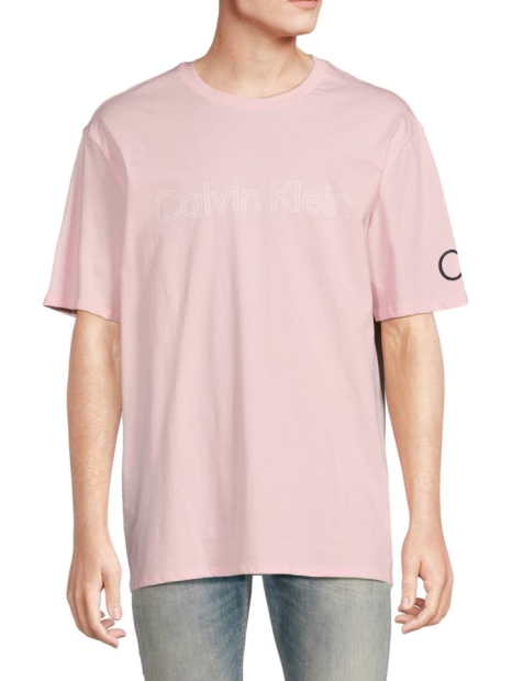 Мужская стильная футболка Calvin Klein 1159796489 (Розовый, XXL)