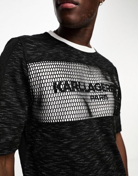 Мужская футболка Karl Lagerfeld Paris с логотипом 1159796711 (Черный, L)