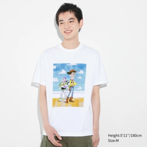 Футболка UNIQLO з малюнком Toy Story 1159797034 (Білий, XL)