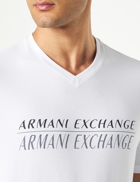 Футболка Armani Exchange с логотипом 1159797182 (Белый, XS)