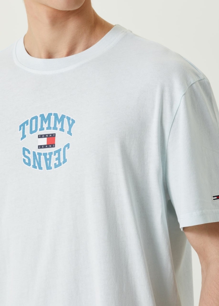 Футболка Tommy Hilfiger унисекс с логотипом 1159797936 (Голубой, S)