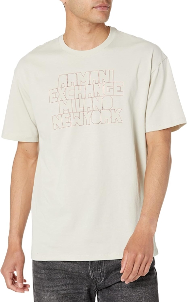 Футболка Armani Exchange з логотипом 1159799680 (Бежевий, XL)