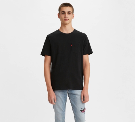 Футболка мужская Levi's с коротким рукавом 1159800274 (Черный, L)