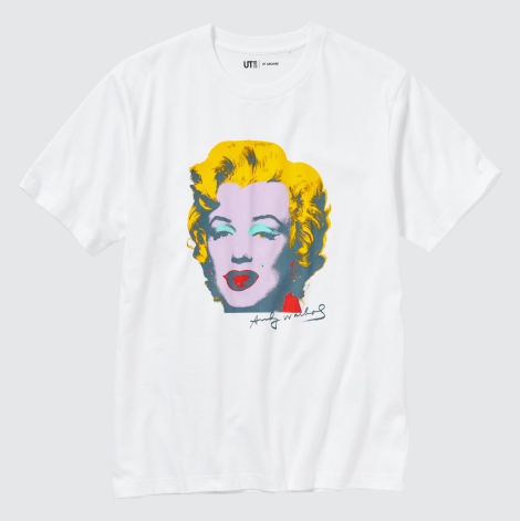 Футболка UNIQLO с рисунком Энди Уорхола Marilyn Monroe 1159801160 (Белый, L)