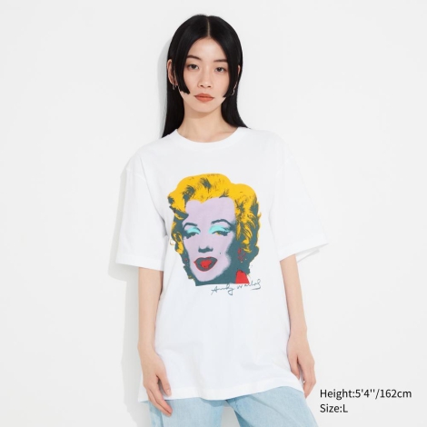 Футболка UNIQLO с рисунком Энди Уорхола Marilyn Monroe 1159801160 (Белый, L)