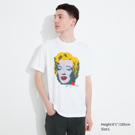 Футболка UNIQLO с рисунком Энди Уорхола Marilyn Monroe 1159801160 (Белый, L)