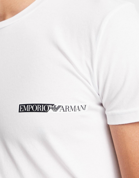 Футболка Emporio Armani с логотипом 1159801333 (Белый, M)