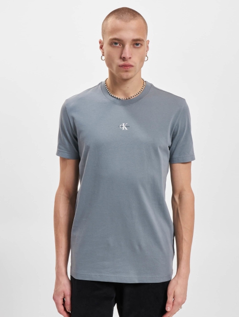 Чоловіча футболка з логотипом Calvin Klein 1159805142 (Сірий, XXXL)