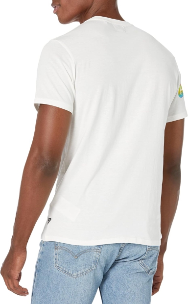 Мужская футболка Guess с бархатным логотипом 1159806569 (Белый, XXL)