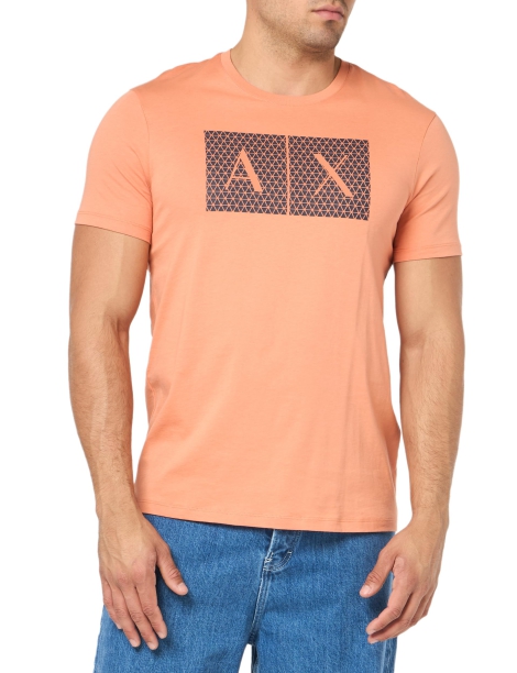Футболка Armani Exchange с логотипом 1159807386 (Оранжевый, XS)