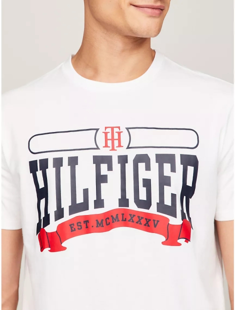 Чоловічі футболки Tommy Hilfiger з логотипом 1159808395 (Білий, XXXL)