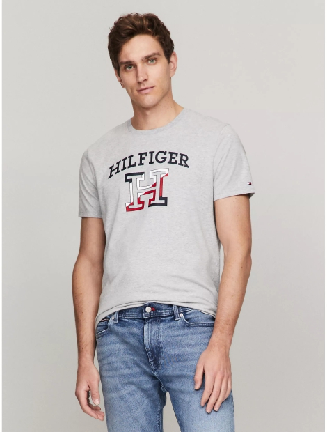 Чоловічі футболки Tommy Hilfiger з логотипом 1159808411 (Сірий, XL)