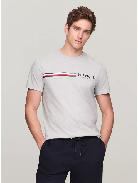 Чоловічі футболки Tommy Hilfiger з логотипом 1159808430 (Сірий, XXXL)