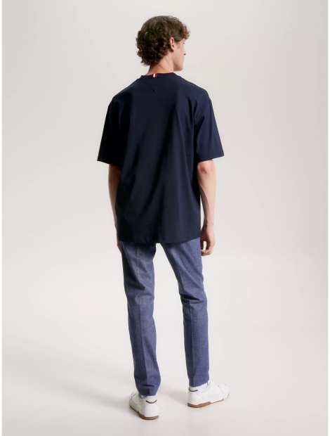 Мужская футболка Tommy Hilfiger с вышивкой 1159808601 (Синий, L)