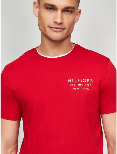 Чоловічі футболки Tommy Hilfiger з логотипом 1159808434 (червоний, M)