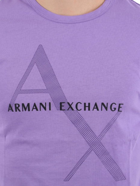 Футболка Armani Exchange с логотипом 1159808462 (Сиреневый, L)