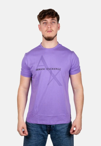 Футболка Armani Exchange с логотипом 1159808462 (Сиреневый, L)