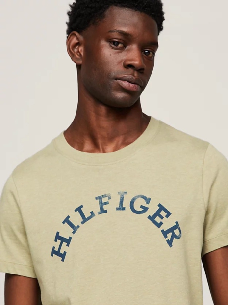 Чоловіча футболка з логотипом Tommy Hilfiger. 1159809609 (Зелений, M)
