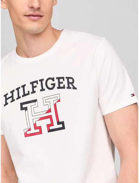 Чоловіча футболка Tommy Hilfiger з логотипом 1159808645 (Білий, XL)