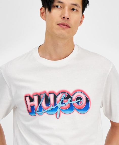 Футболка чоловіча HUGO by Hugo Boss з логотипом 1159809124 (Білий, M)