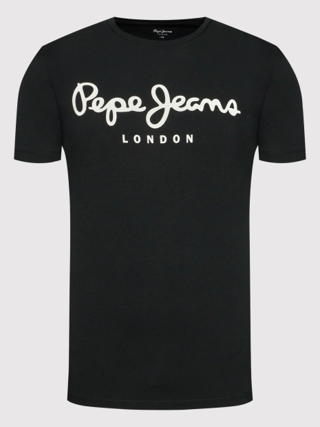 Чоловічі футболки з логотипом Pepe Jeans London 1159809444 (Чорний, XL)