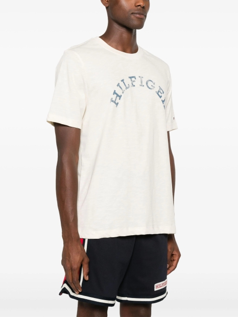 Мужская футболка Tommy Hilfiger с логотипом 1159810149 (Молочный, 3XL)