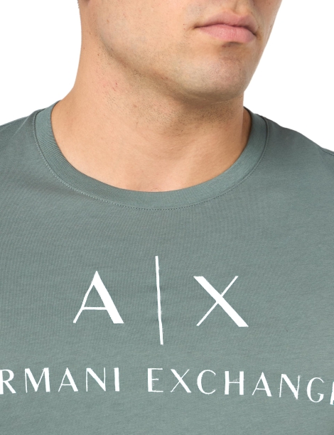 Футболка Armani Exchange с логотипом 1159810448 (Зеленый, M)