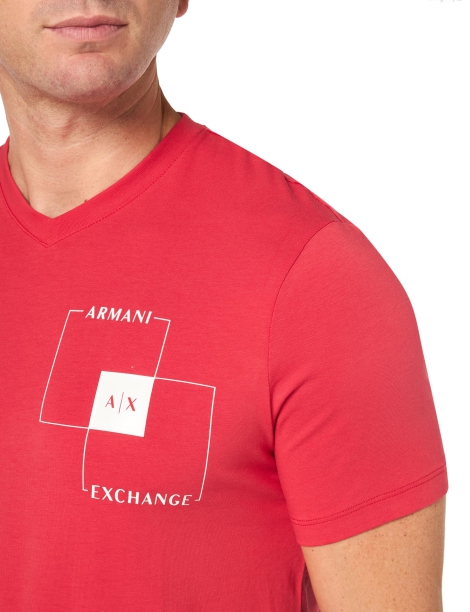 Футболка Armani Exchange с логотипом 1159811417 (Красный, M)