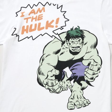 Футболка UNIQLO Marvel с принтом "I am the Hulk!" 1159814750 (Белый S)