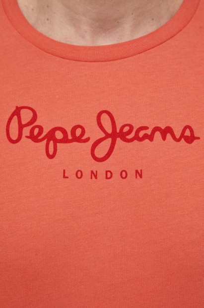 Мужская футболка Pepe Jeans London с логотипом 1159812305 (Оранжевый, L)