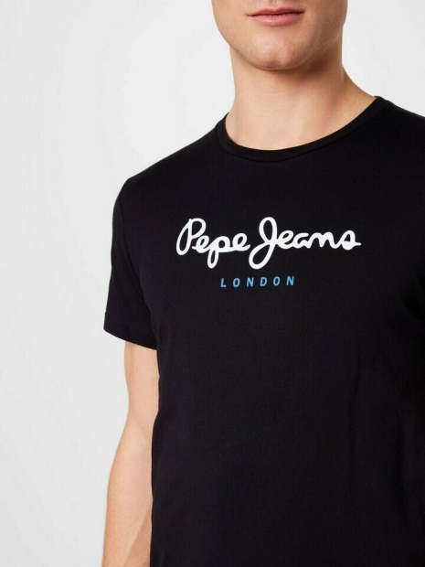 Чоловічі футболки з логотипом Pepe Jeans London 1159812320 (Чорний, L)