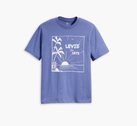 Футболка мужская Levi's с принтом 1159812641 (Синий, XL)