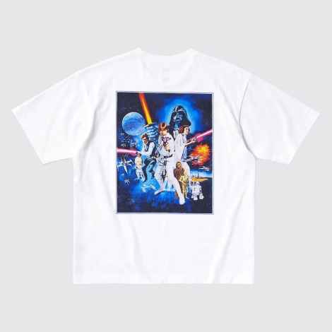 Футболка UNIQLO Star Wars by Kosuke Kawamura с принтом 1159814757 (Белый L)