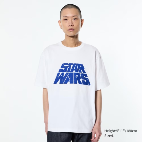 Футболка UNIQLO Star Wars by Kosuke Kawamura с принтом 1159814757 (Белый L)