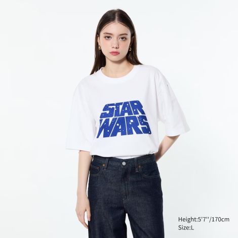 Футболка UNIQLO Star Wars by Kosuke Kawamura с принтом 1159814758 (Белый XXL)