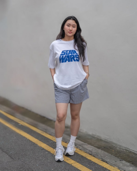 Футболка UNIQLO Star Wars by Kosuke Kawamura с принтом 1159814757 (Белый L)